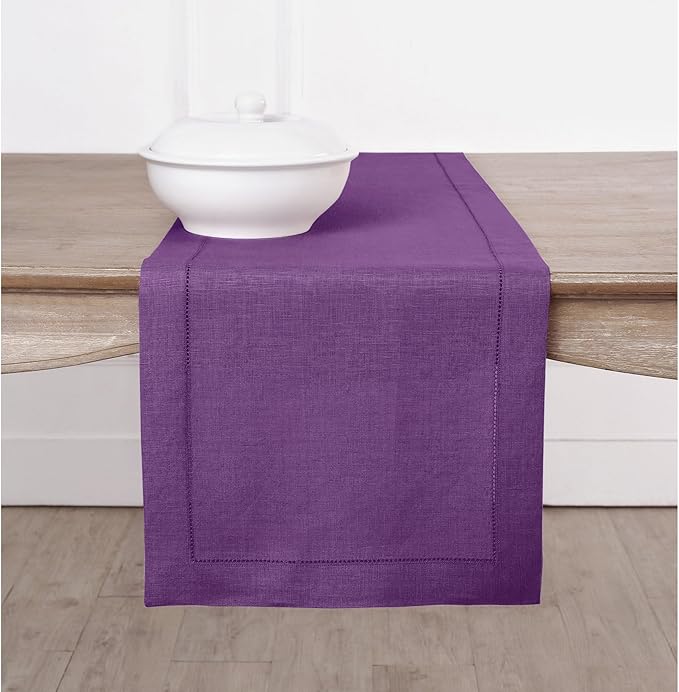 Solino Home Linen Purple Table Runner 156 Inches Long by SolinoHome