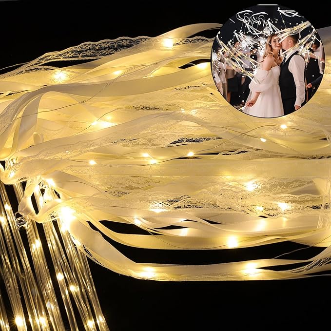 100 Pcs Wedding Wands Ribbon by HUIZONHOME