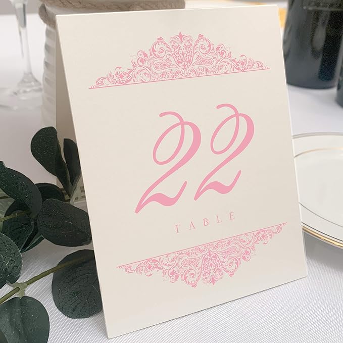 Paisley Wedding Table Numbers, Double Sided, Tent or Use in a Stand by DocumentsandDesigns