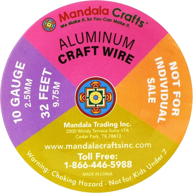 Mandala Crafts 10 Gauge Anodized Aluminum Craft Wire - Image 6