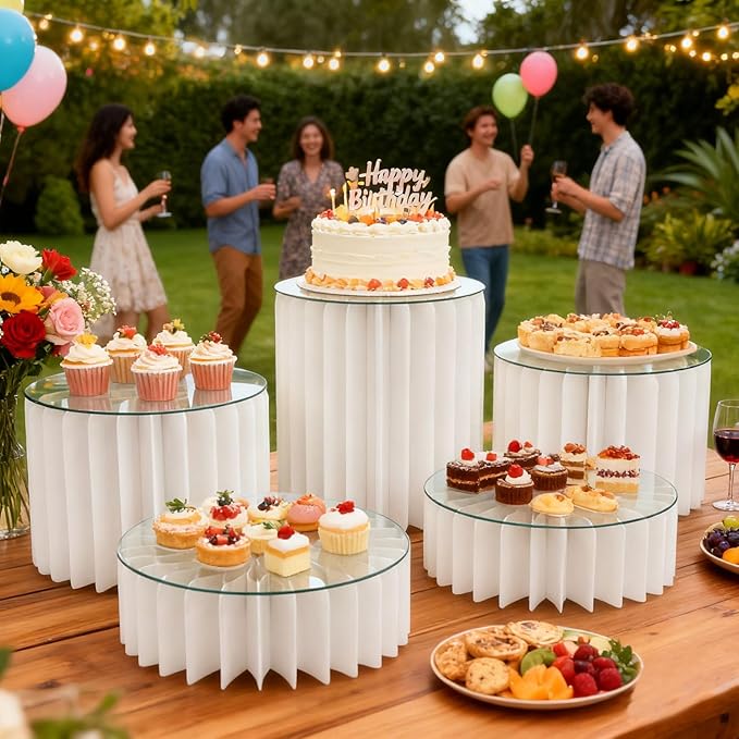 5 Pcs Buffet Risers Food Display Risers - Image 2