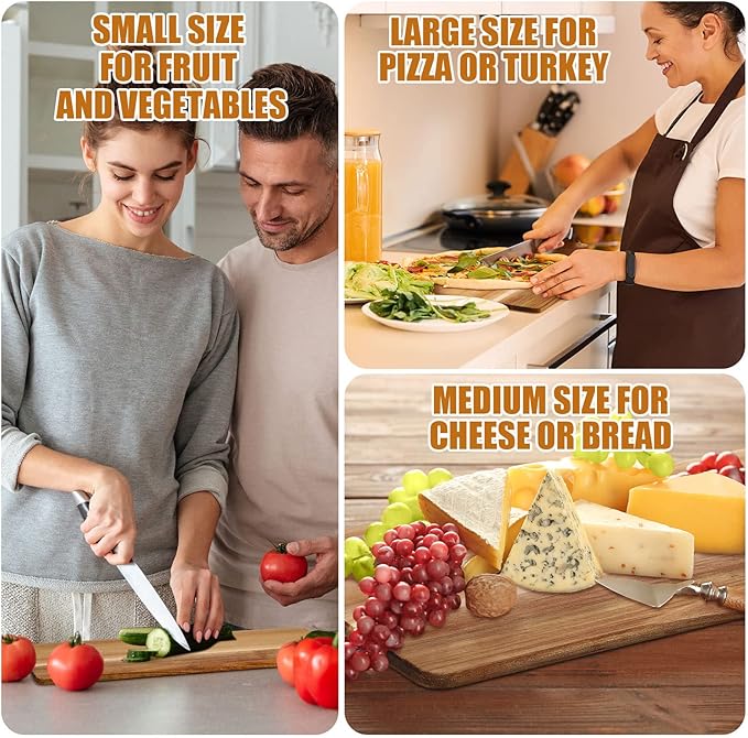 Patelai 12 Packs Wooden Cutting Board Set - Image 4