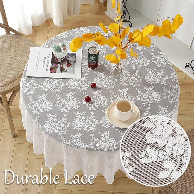 Jeloris Round Lace Tablecloth - Image 4