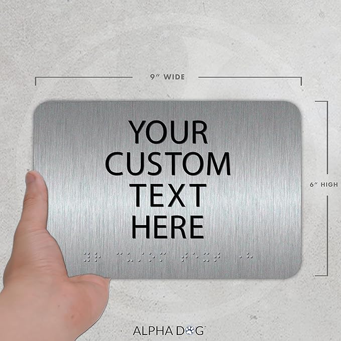 ALPHA DOG ADA SIGNS Custom ADA Compliant Braille Sign, Tactile Text, Raised - Image 2