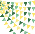 32Ft Yellow Green Party Decorations Green Yellow Gingham Banner Buffalo Plaid by pinkblume