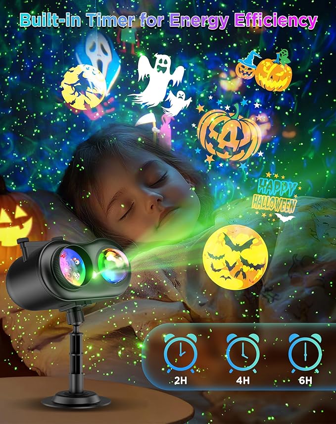Halloween Christmas Projector Lights Outdoor, 8 Brighter HD Holiday Patterns - Image 6