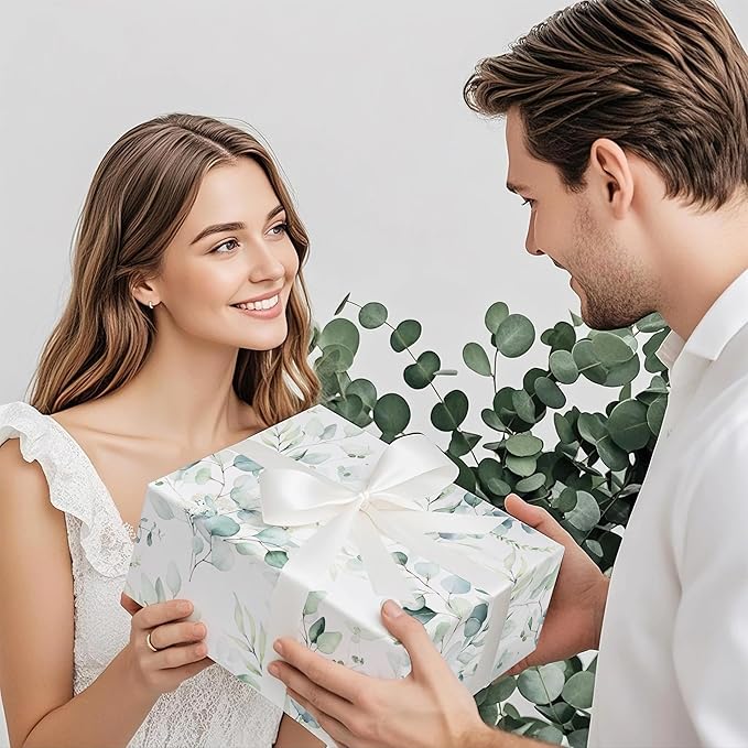 WRAPAHOLIC Eucalyptus Leaves Wrapping Paper Roll - Image 7