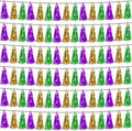 6P Purple Green Gold Foil Fringe Metallic Tassel Streamers Banner Tassel Garland by HYSILLA