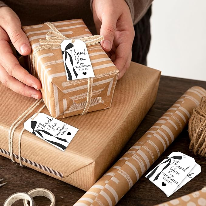 Thank You Gift Tags with String, 2x3.5 Inch Thank You - Image 5