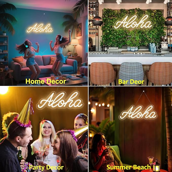 Aloha Neon Light Aloha Warm White Neon Sign - Image 6