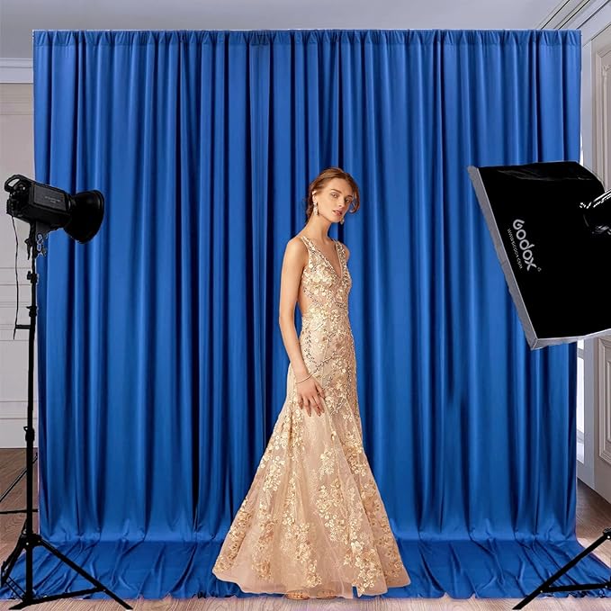 10 x 10 Feet Blue A Backdrop Curtain - Image 5