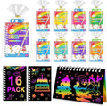 Party Favors for Kids: 16 Pack Scratch Art Notebooks by iooo