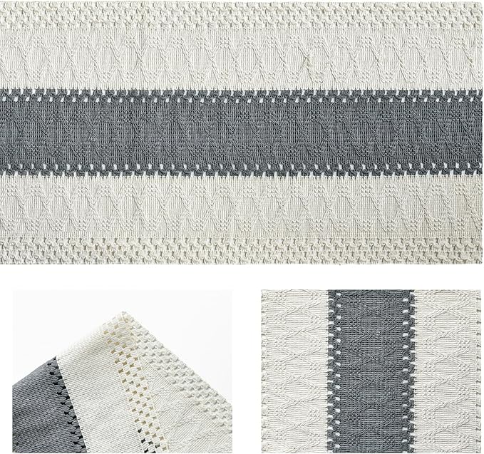 Artoid Mode Dark Grey Farmhouse Rustic Table Runner, Seasonal Holiday Hollow - Image 6