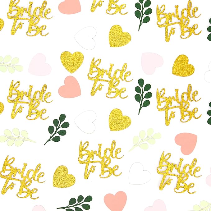 200PC Sage Green and Pink Gold Bachelorette Confetti - Image 2
