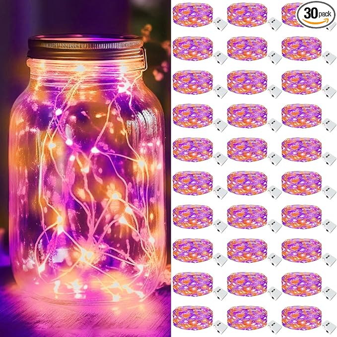 kolpop 30 Pack LED Fairy Lights Battery Operated, 7FT 20 LED Mini Twinkle by kolpop