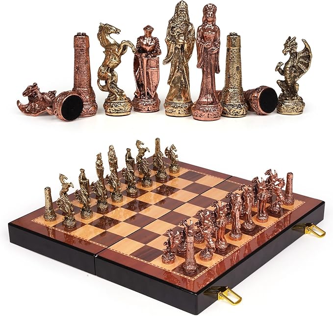 Vintage Figurine Chess Set for Adults and Kids by XAOHAO