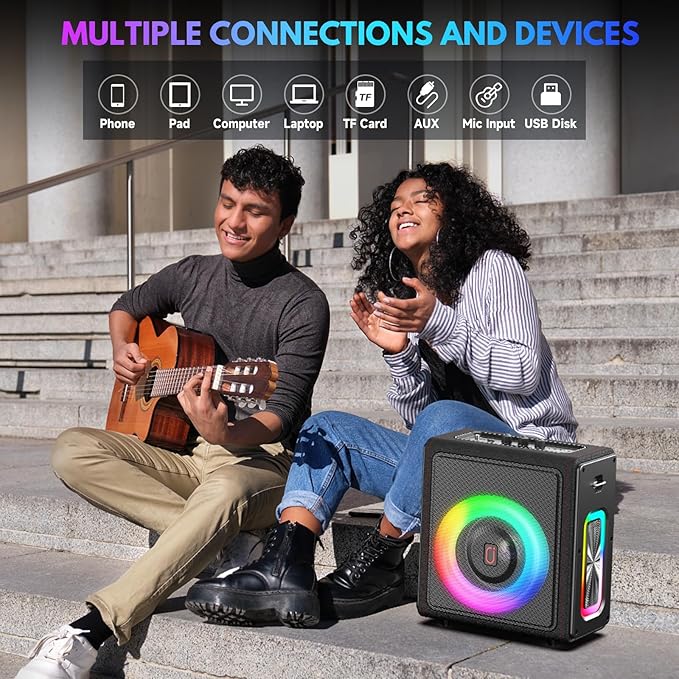 Karaoke Machine, Portable Bluetooth 5.3 Speaker - Image 6