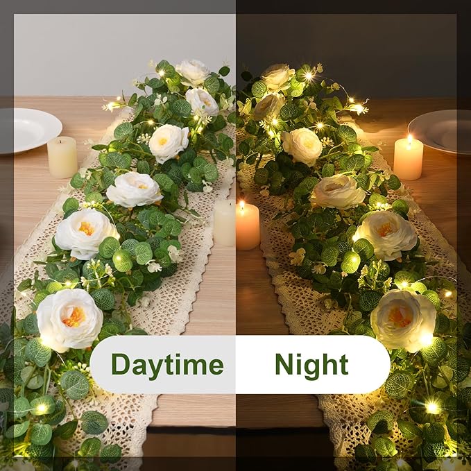 Dolicer 2Pcs 13Ft Artificial Eucalyptus Garlands - Image 2