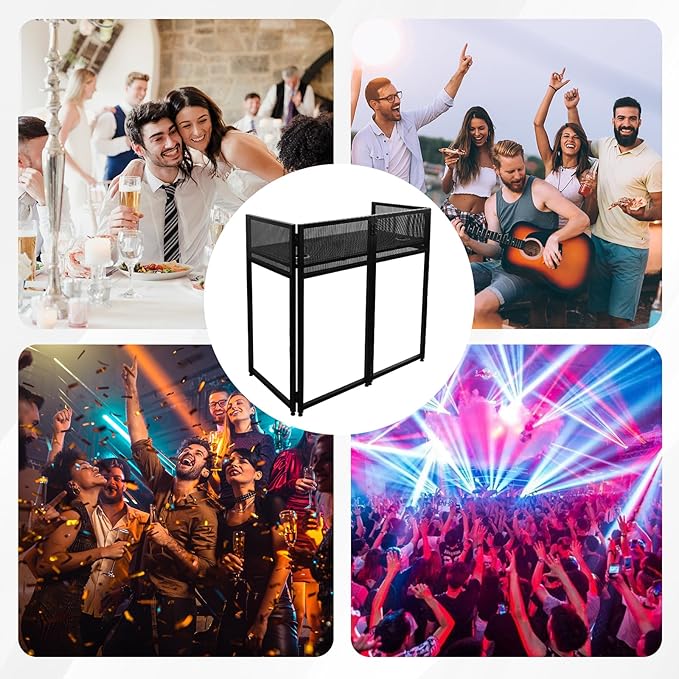 Portable DJ Booth 40" x 20", DJ Facade Table - Image 7