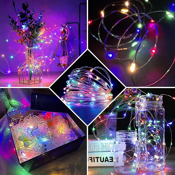 8 Pack Fairy Lights 7Ft 20 LED Twinkle String Lights 3 Modes Battery Operated - Image 5