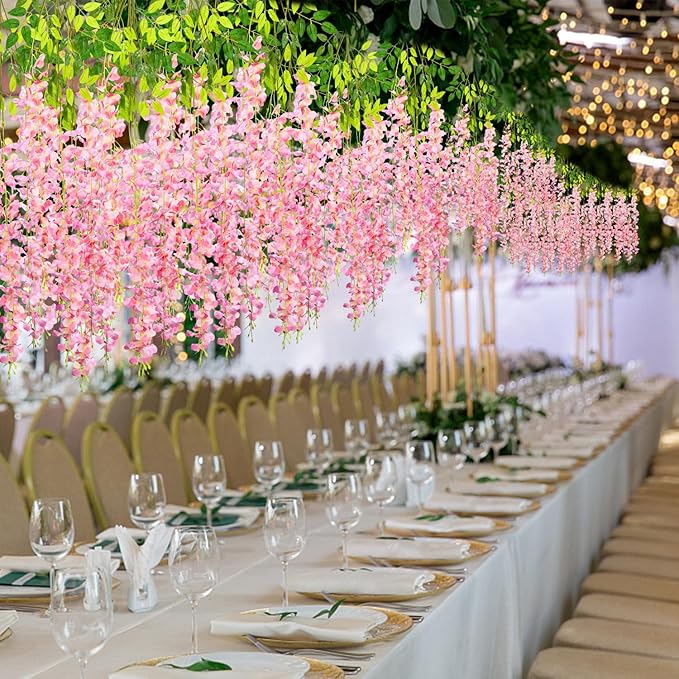 Wisteria Hanging Flowers, Fake Hanging Flowers, Wisteria artificiales Garland - Image 6