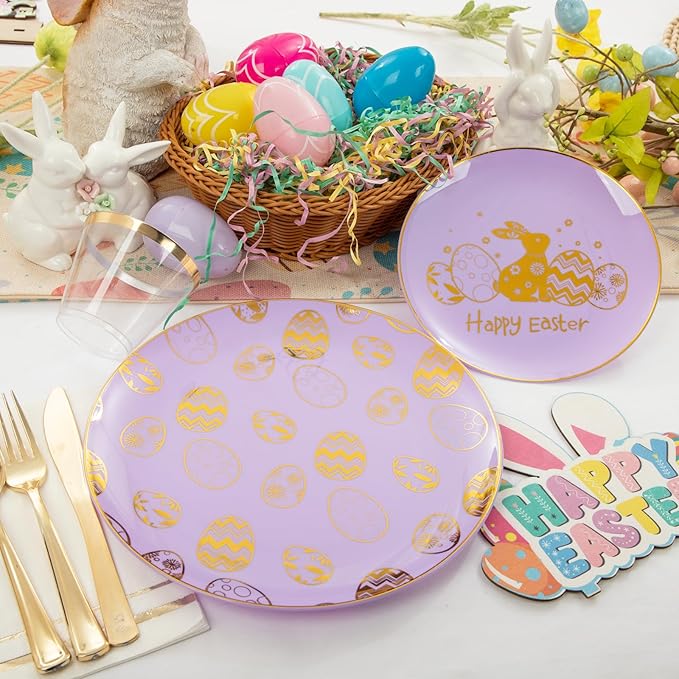 Festiva 175Pcs Easter Plates and Napkins Disposable - Image 4