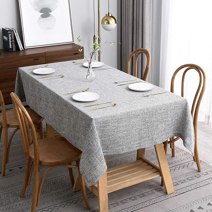 maxmill Flaxy Faux Linen Tablecloth by maxmill