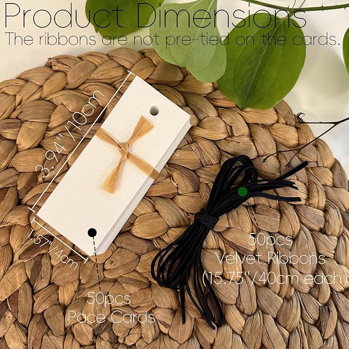 50 Pcs Place Cards for Table Setting -3.94"X1.57" Table Place Cards - Image 3