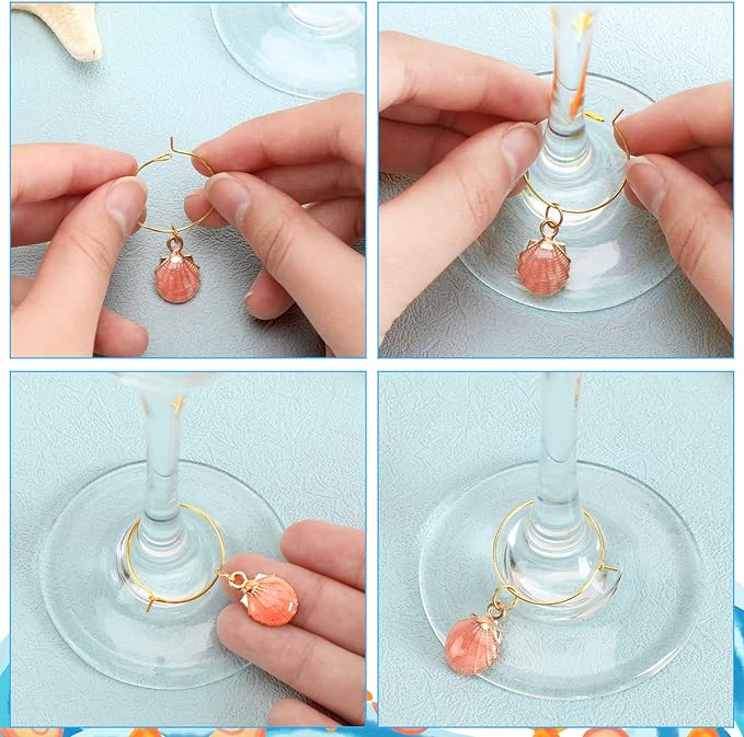 SANNIX 24pcs Wine Glass Charms - Image 3
