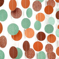 Boho Sage-Green Brown Party-Decorations Streamers-Garland - 52ft Fall Woodland by Hugfond