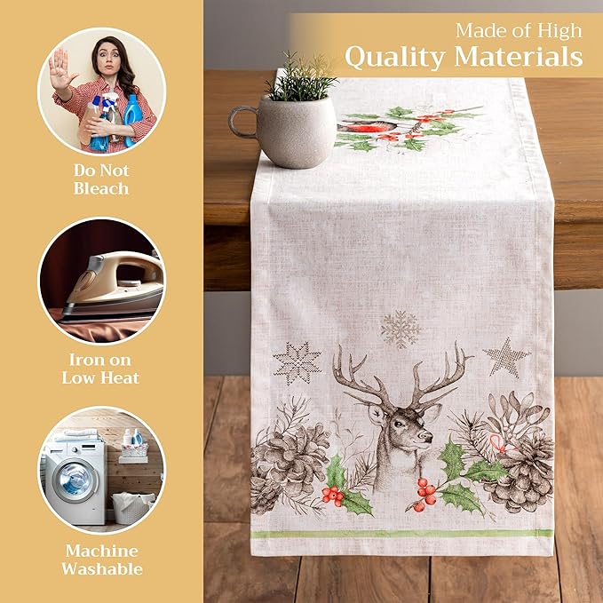 Maison d' Hermine Table Runner 100% Cotton Single Layer Table Runners 72 inches - Image 3
