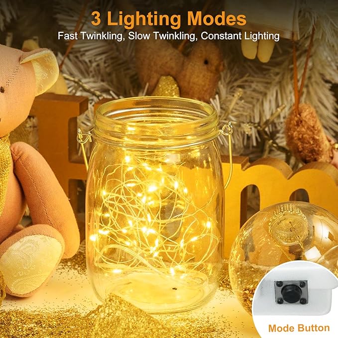 btfarm 30 Pack Fairy Lights Battery Operated, 7ft 20 Led Twinkle Lights String - Image 4