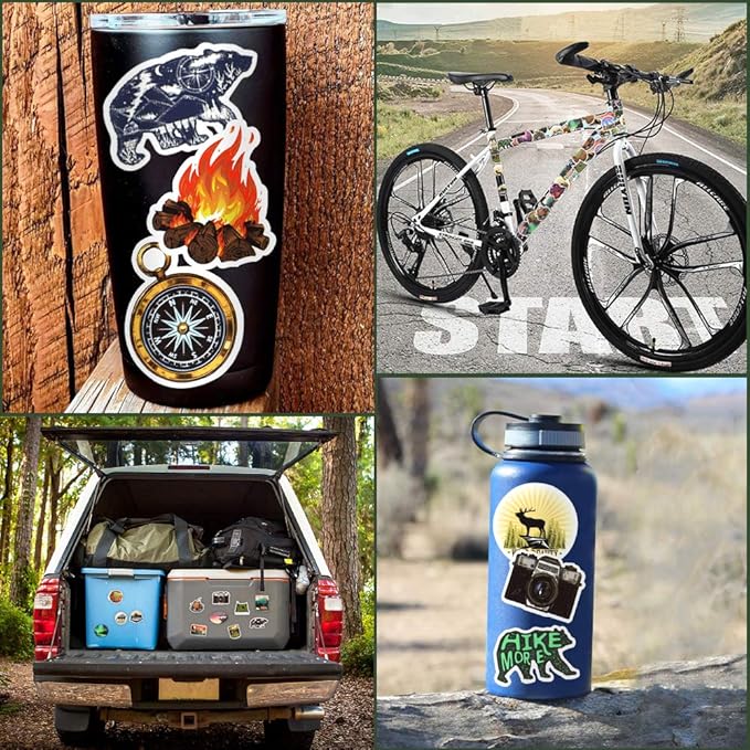 Stickers for Water Bottles Outdoor, Nature Stickers Camping Stickers Adventure - Image 2