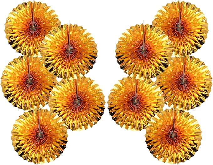 Golden Party Decorations, Engagement Party Decorations 8in, Party Supply by BARTHEW
