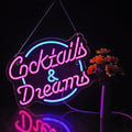 Cocktails and Dreams Neon Sign for Wall Decor Neon Signs by Haimococl