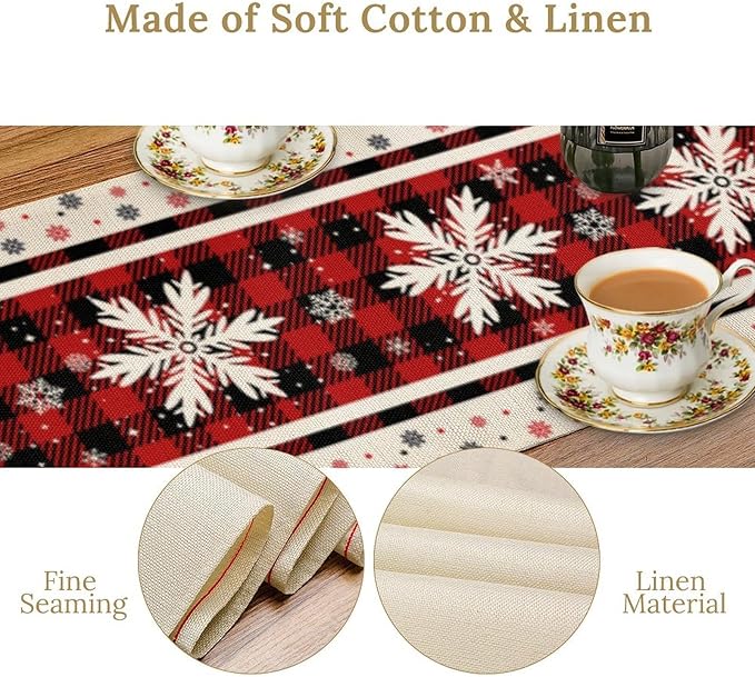 Snowflakes Christmas Table Runner - Image 5