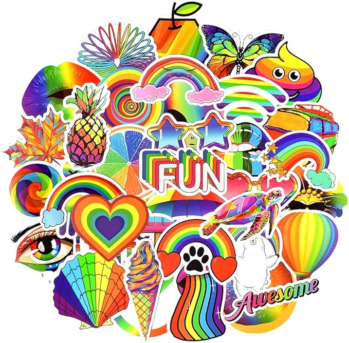 QTL Rainbow Stickers for Kids Pride Stickers for Water Bottles Laptop LGBT by QTL