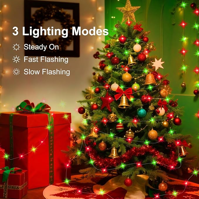 ZGWJ 24 Pack Christmas Fairy Lights Battery Operated, 7ft 20LED Mini Fairy - Image 4