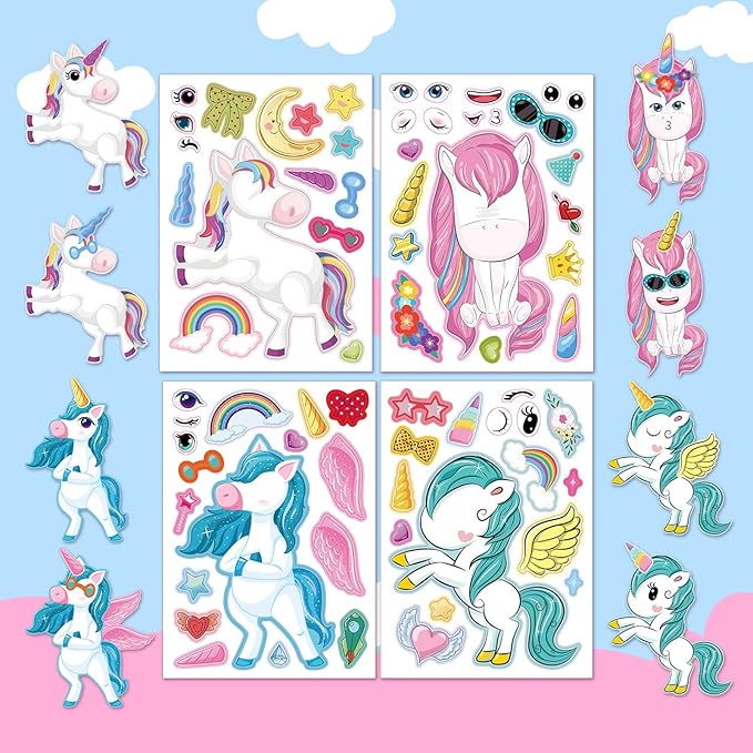 Aowplc 30 Sheets Make a Unicorn Stickers - Image 7