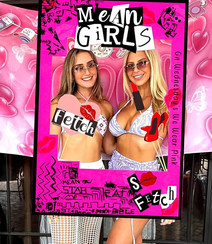 LaVenty Mean Girls Party Photo Booth Props Frame Mean Girls Party Decoration - Image 7