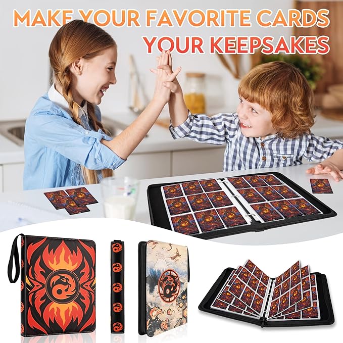 9 Pocket Card Binder for MTG/YGO/PTCG/Game Cards, Holds 900 Cards, Premium Card - Image 5