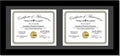 Creative Picture Frames 8X18Bk-B Black Horizontal Double Diploma Frame by CreativePictureFrames