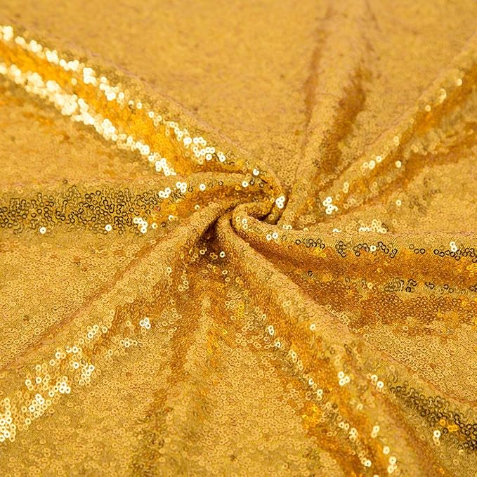 JYFLZQ Gold Sequin Backdrop Curtains 4ft x 8ft 2 Panel Glitter Photo Booth - Image 3