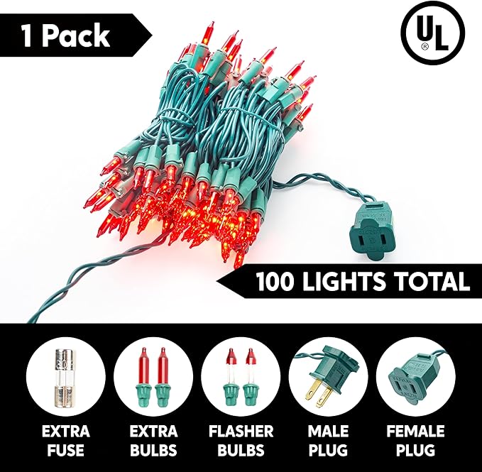 Joiedomi Red Christmas String Lights - Image 2