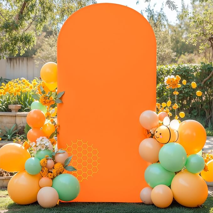 6FT Orange Arch Backdrop Cover by WishCare