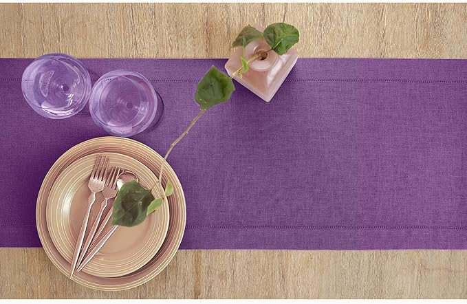 Solino Home Linen Table Runner 120 Inches Long - Image 3