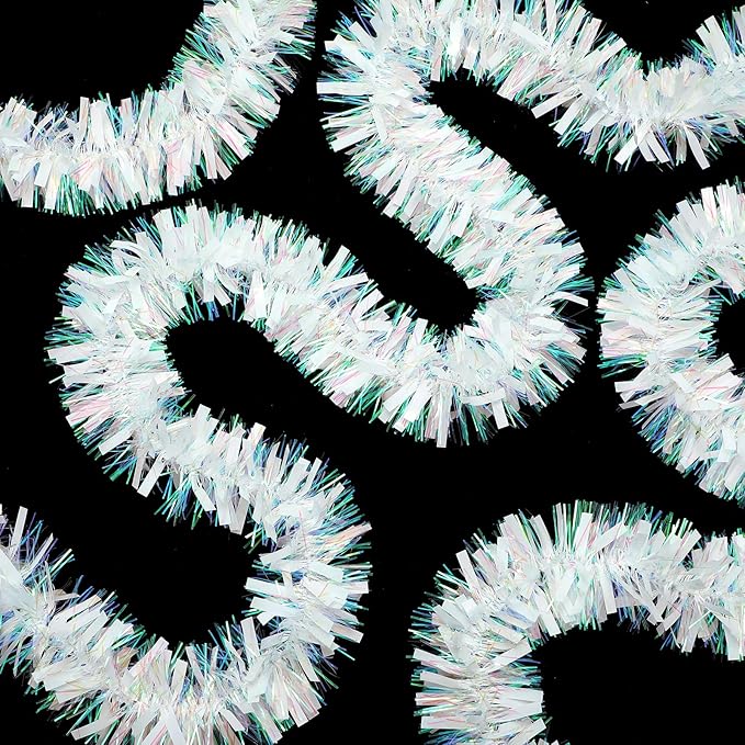 72 Feet Christmas Tinsel Garland Shiny Metallic Tinsel Twist Garland Streamers - Image 2