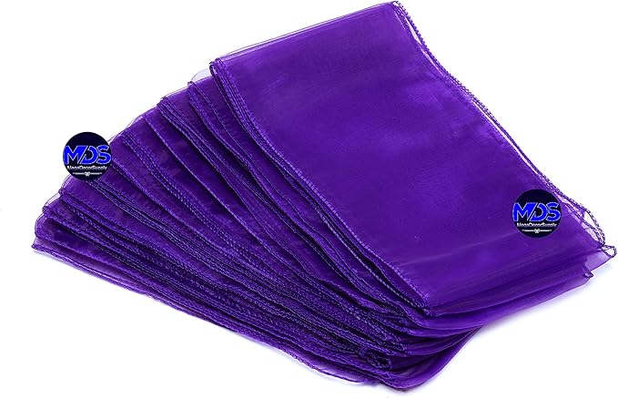 MDS Pack of 25 PCS Organza Chair Sashes Wider Dining Chair Bows Ribbon Tie Back - Image 5