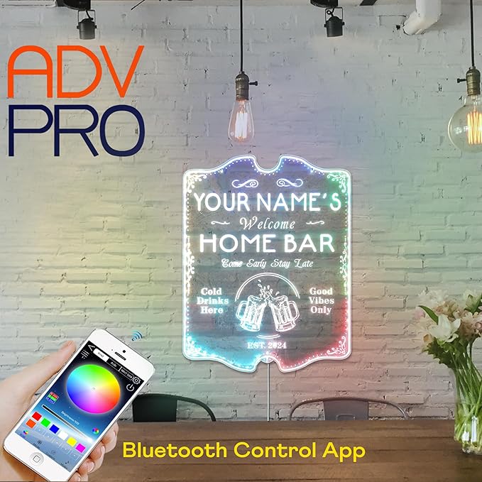 ADVPRO Personalized Your Name Home Bar RGB Dynamic Glam LED Sign - Image 2