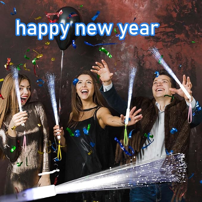 100Pcs White Fiber Optic Wands, 3 Models Wedding Sparklers, Glow Sticks Light - Image 5